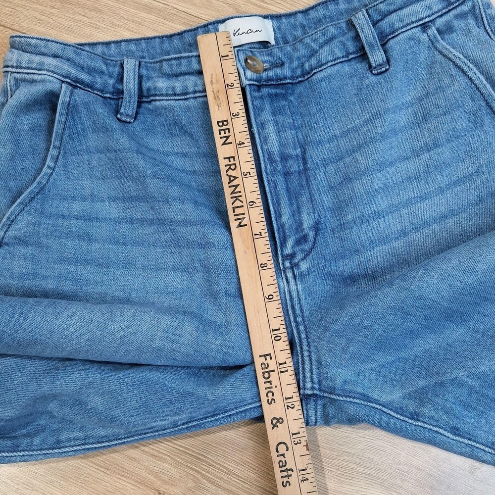 KanCan Wide Leg Flare Jeans in Medium Blue Wash - Picture 6 of 9